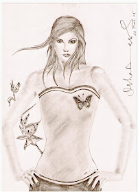 free sketch Dress Girls