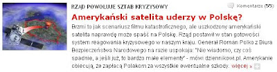 Rzeczpospolita, amerykański satelita szpiegowski, rakieta, zniszczenie, Polska, artykuł, strach, 16 Luty 2008