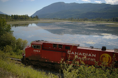 Train along Highway 95 to Radium Hot Springs