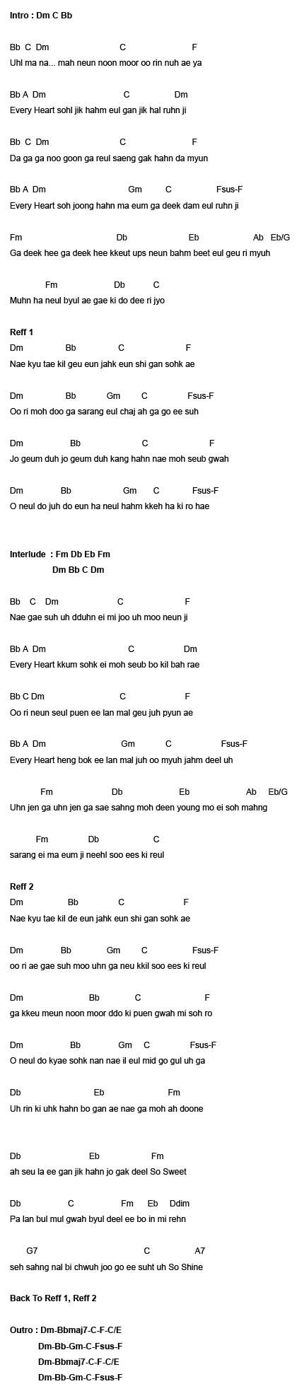 Boa - Every Heart (Ost Inuyasha) Lyric and Chord, huitar Chord and tab, learn guitar with guitar chord