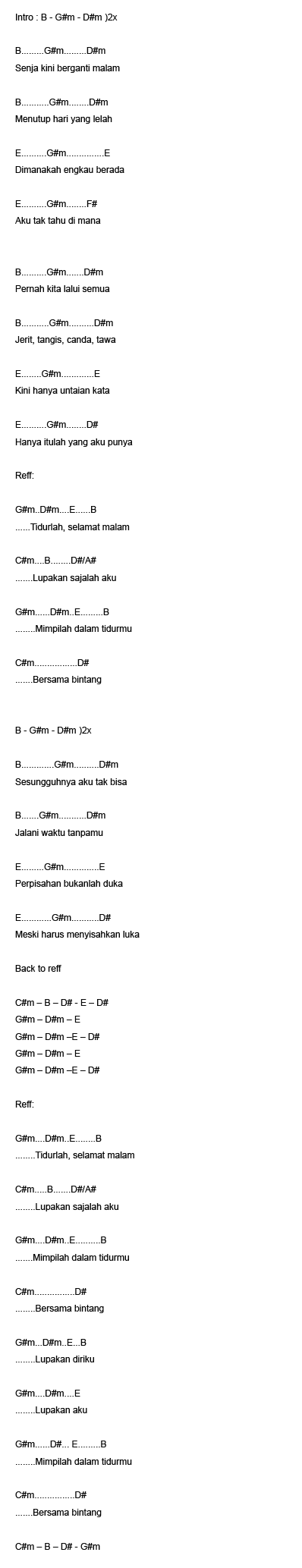 Lirik Lagu dan Chord Lagu Indonesia Lyric Chord June 2007 Lirik Lagu dan Chord Lagu Indonesia Lyric Chord June 2007