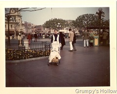 The Grump and his mom at Main Street USA (Disneyland)