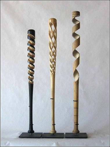 baseball bat carving art