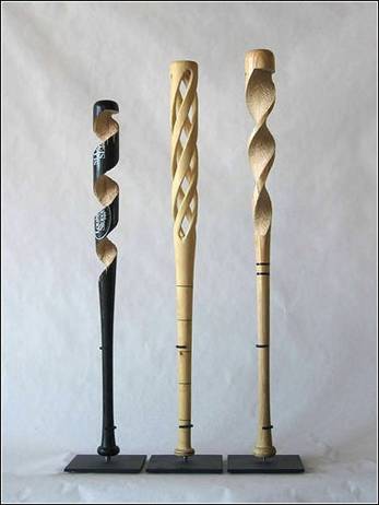 baseball bat carving art