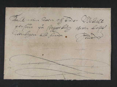 Une lettre de 1567 en provenance de Stockholm